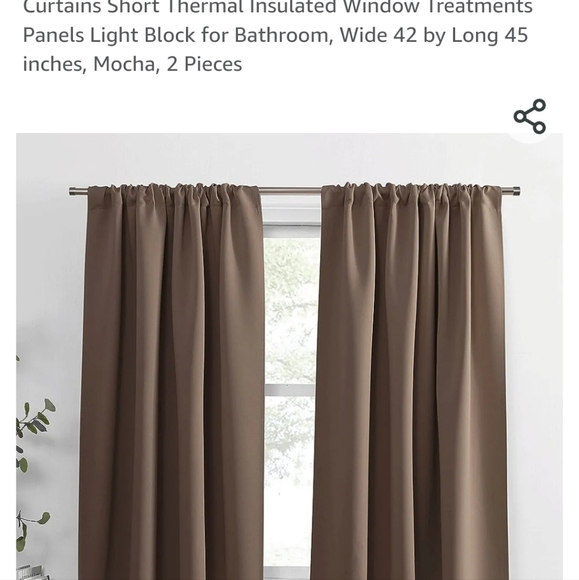 Pony Dance Brown Blackout Curtains - 42W by 45L - Picture 5 of 7